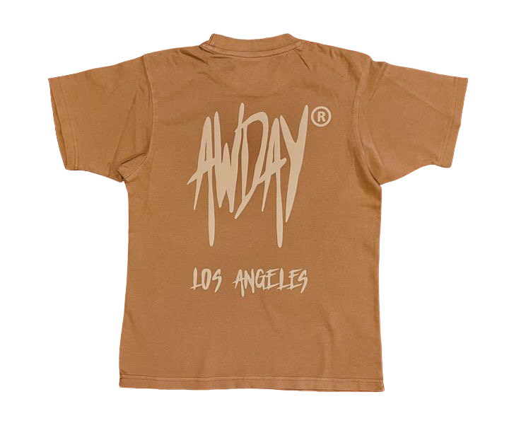 AwDay® "Los Angeles" Box Tee (Brown)