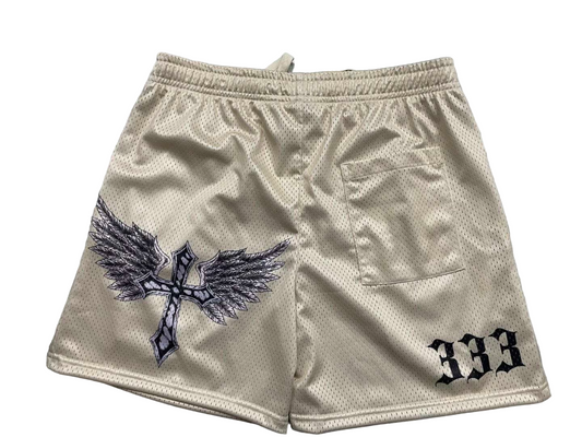 AwDay “WATCH US WIN” mesh shorts w/ drawstring