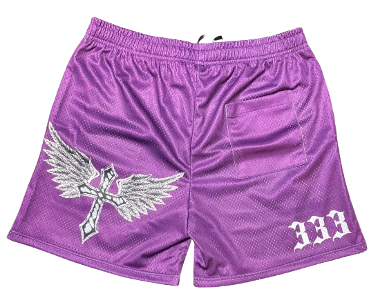 AwDay “WATCH US WIN” mesh shorts w/ drawstring
