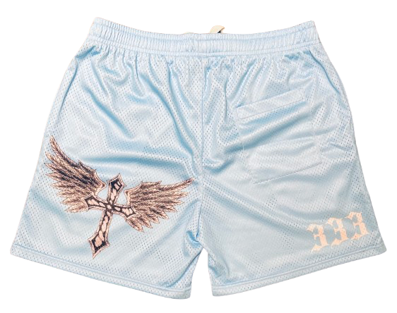 AwDay “WATCH US WIN” mesh shorts w/ drawstring