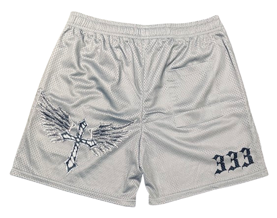 AwDay “WATCH US WIN” mesh shorts w/ drawstring