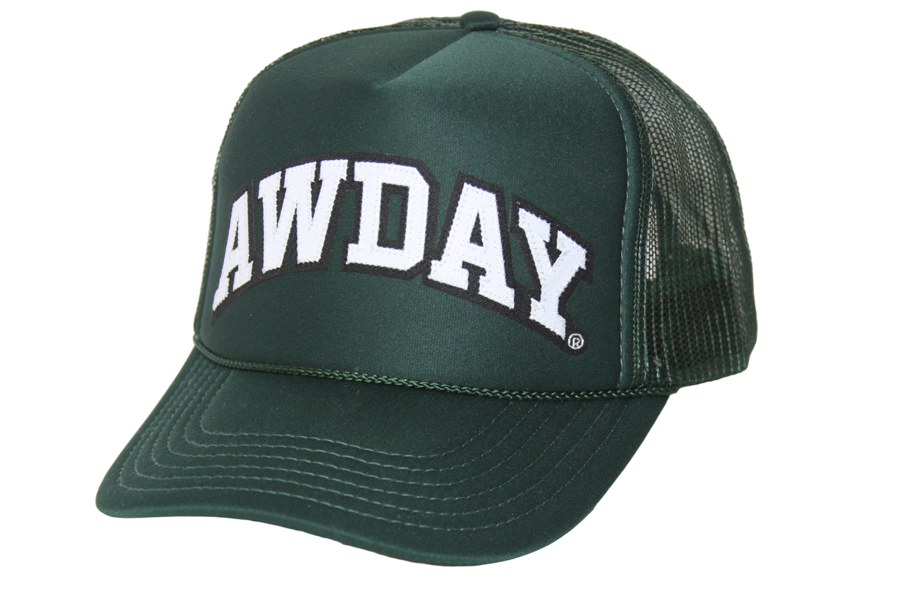 AwDayยฎ ๐
๐จ๐ซ๐๐ฌ๐ญ ๐๐ซ๐๐๐ง Trucker Hat