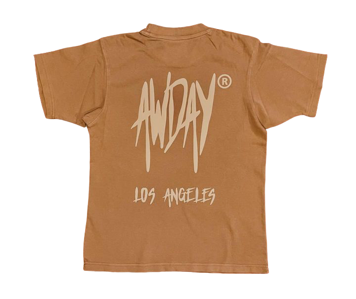 AwDay® "Los Angeles"  Box Tee (Brown)