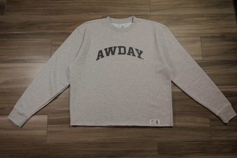 AWDAY OFFICIAL CROPPED CREWNECK SWEATSHIRT W/ LONG SLEEVE