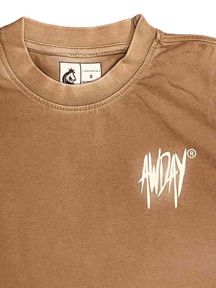 AwDay® "Los Angeles"  Box Tee (Brown)