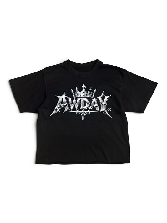 AWDAY®️ Faith it until you make it crop Tee