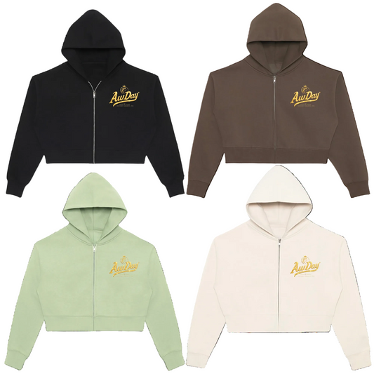 AWDAY®️Crop Zip-up Hoodie