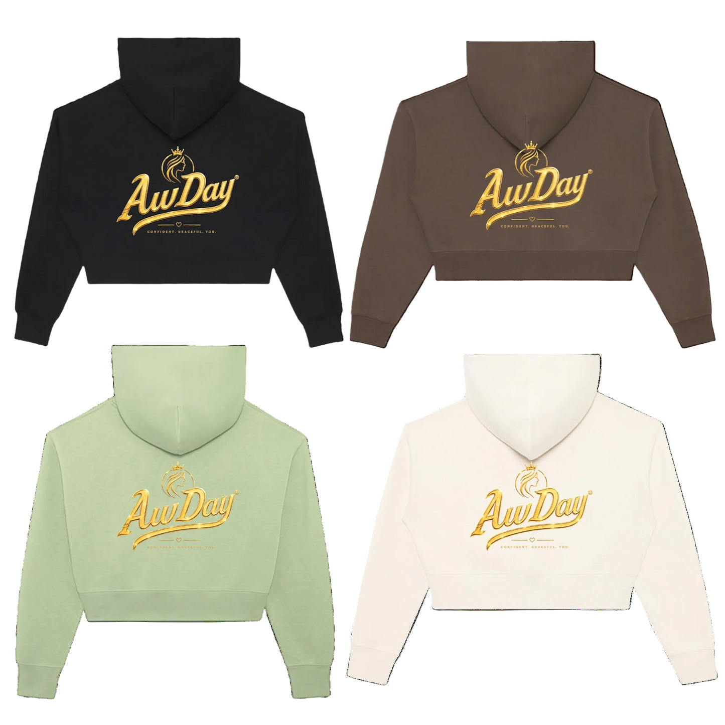 Womens AWDAY®️Crop Top Hoodie