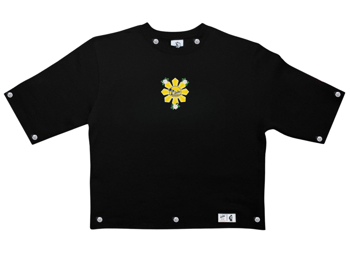 AWDAY Sun and Flower Cropped sweatshirt
